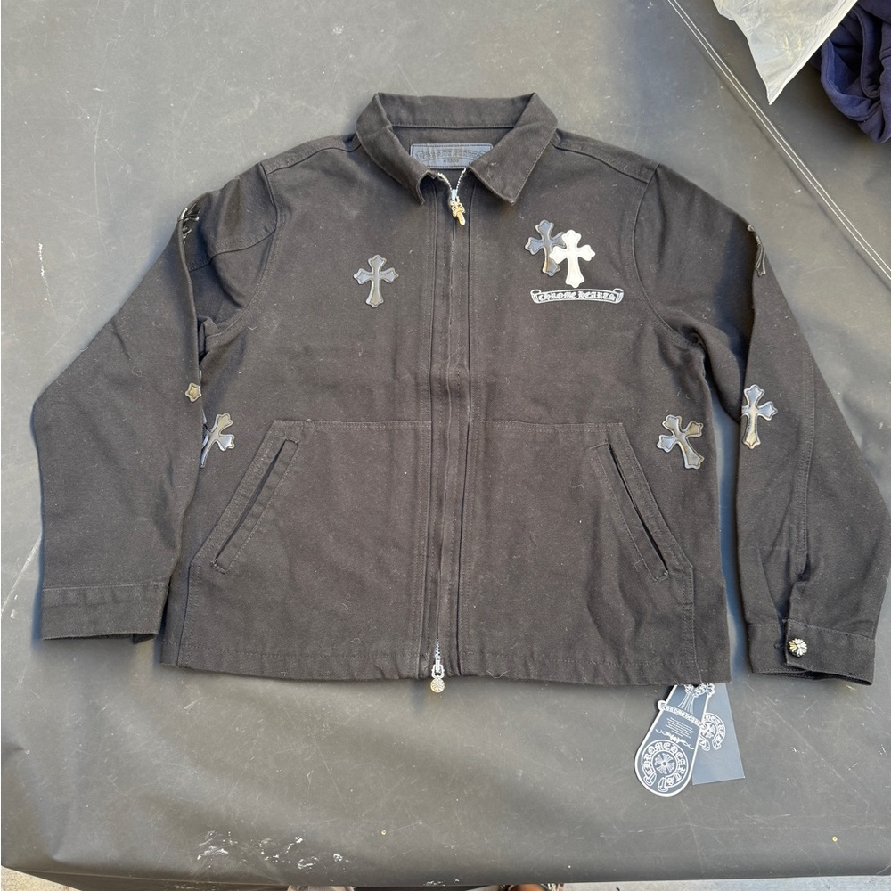Chrome Hearts Black Zip-Up with Cross Accents